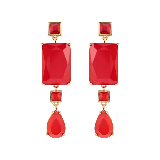 [C0034GRPE2] Pendientes cristal facetado