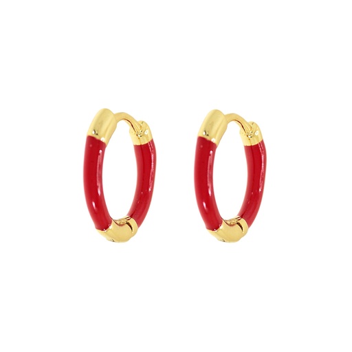 [D0527GRPE1] Aros esmalte rojo